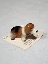 Hagen Renaker Miniature Made in USA Basset Hound Dog Papa ON CARD picture