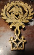 Cast Brass Trivet Virginia Metal Crafters-Colonial Metal Eagle 9” L Vintage picture