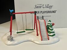 The Original Snow Village Winter Playground Swingset Dept 56 #54364 with Box picture