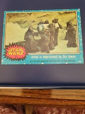 1977 Topps Star Wars Blue Series 1 Card #11 Artoo is imprisoned by the Jawas picture