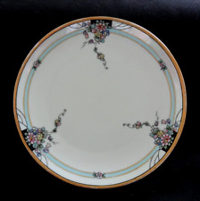 Antique Thomas Bavaria Hand Painted Floral Heavy Gold Opal Border 8.5 in. Plate picture