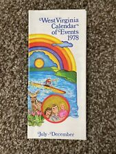 1978 WEST VIRGINIA EVENT CALENDAR JUL-DECEMBER TRAVEL BROCHURE~BOX BA1 picture