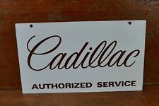 Vintage 1970s Cadillac Authorized Service Two Sided Advertising Dealership Sign picture