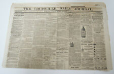 The Louisville Daily Journal 1862 Newspaper Civil War Era Advertisements Trains picture