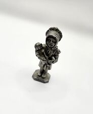 Michael Ricker Pewter Girl with Doll Figurine picture