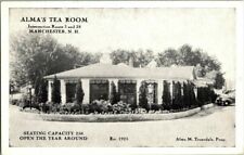 1940'S. ALMA'S TEA ROOM. MANCHESTER, N.H. POSTCARD FF6 picture