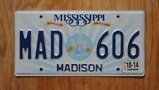 2014 Mississippi License Plate # MAD - 606 picture