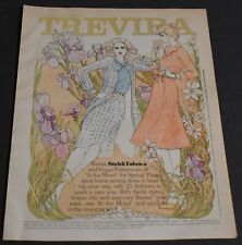 1975 Print Ad Trevira Stehli Fabrics Pattern Art Ladies Fashion Clothing Style picture