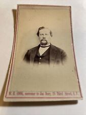 CDV ENAMELED CARDS FROM WALTER H COOK 1870 GENTELEMAN MUSTACHE GOATEE S. F. CAL picture