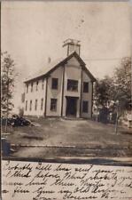 1906 Union School District Building, FARMINGTON FALLS, Maine Real Photo Postcard picture