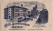 1904 Hotel Schweizerhof Billhead Invoice with Advertising Fantastic picture