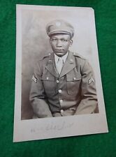 Rare RPPC Real Postcard Black African American in Uniform WW1 Soldiers Antique picture
