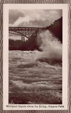 RPPC Niagara Falls Whirlpool Rapids Bridge Faux Frame Photo Vtg Postcard C38 picture