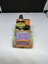 Hermitage Pottery Halloween Witch Car, Hand painted Vintage 1998 picture