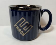 Vintage ENRON Dark Blue Striped Coffee Cup Mug Coffee Tea TAMS Made in England picture