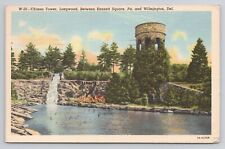 Chimes Tower Longwood Kennett Square Pa & Wilmington Del Linen Postcard No 5104 picture