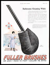 1924 FULLER BRUSHES Toilet Bowl Cleaner Bathroom Decor Large Vtg PRINT AD picture