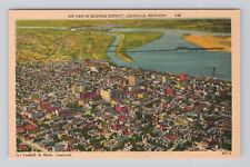 Postcard Air View of Business District Louisville Kentucky picture