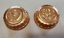Set of 2 Vintage Copper Jello  Acorn Rings Molds Wall Hangings picture