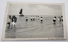 VTG 1910 PC YOUNG CHILDREN ENJOYING A DAY AT BEACH ZANDVOORT NETHERLANDS picture