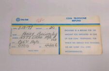 Vintage 1977 Ohio Bell Telephone Co. Coin Telephone Refund Form with 20 cents picture