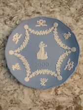 Wedgwood Blue & White Jasperware Hebe & Eagle 2000 Year Plate England Collector picture