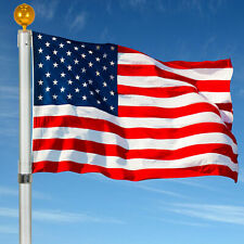 Bandera estadounidense de 3 x 5 pies, ojales de rayas cosidas con estrellas bord picture