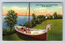 Duluth MN-Minnesota, Replica of Leif Erikson's Boat, Souvenir Vintage Postcard picture