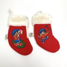 Two 1986 Fievel An American Tail Zippered Xmas Stockings McDonald's Sears Mouse picture