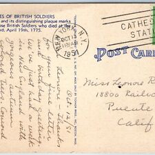 1951 New York City, NY Cathedral Station Cancel Graves British Soldiers Sta A217 picture