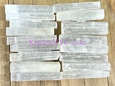 Wholesale Lot 2 Lbs Natural Selenite aka Satin Spar Stick 8cm - 10cm Crystal Raw picture