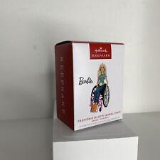 2023 Hallmark Barbie Fashionista With Wheelchair Keepsake Ornament Brand New picture