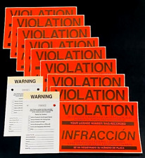NO PARKING WARNING PACK ⭐(BEST) SCRAPE-TO-REMOVE⭐ VIOLATION STICKERS & TICKETS picture