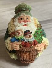 1993 Roman Resin Santa Claus Figurine Role Poly 4” picture