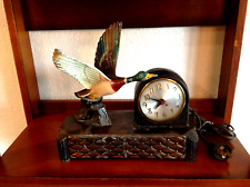 Antique Life-Time Prod. Inc. Mallard Duck and Clock on Stand picture