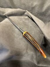 Vintage Ornate Faux Antler Bone Handle 11” Knife Sharpener Honing Rod Steel picture