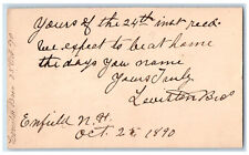 1890 Lewiston Bros. Enfield New Hampshire NH Boston Massachusetts MA Postal Card picture