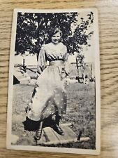 1920’s Photo of a Pretty Woman Posing For Portrait Standing 4 1/4” x 2 1/2” picture