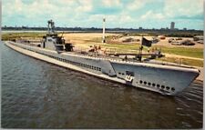 c1960s MOBILE Alabama Postcard U.S.S. DRUM (SS-228) Submarine View Unused picture