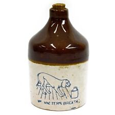 Antique 'His Master's Breath' Novelty Stoneware Whiskey Jug picture