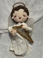 Vintage Stockinette Christmas Angel With Harp picture