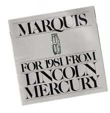 1981 Mercury MARQUIS Brochure/Catalog w/Color Chart: GRAND,BROUGHAM,COLONY PARK picture