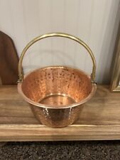 Vintage Solid Copper Pot with Brass Hinge Handle Quality picture