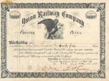 Union Railway Co. - 1895 Stock Certificate - Railroad Stocks picture