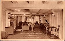RPPC Ship Postcard Munson Steamship Line USSB Pan America  Social Hall picture