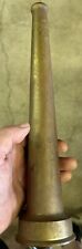 VINTAGE FIRE FIGHTERS TAPERED BRASS HOSE NOZZLE 12”  SECO MAKER picture