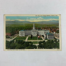 Postcard Colorado Denver CO City County Building 1941 Posted Linen picture