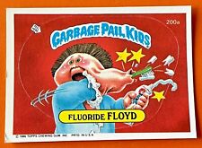 1986 Topps OS5 Garbage Pail Kids 200a FLUORIDE FLOYD Trading Card DIECUT ERROR picture