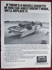 1981 MAXELL Cassette Tapes Print Ad ~ Flipped Over Car in the Desert Full Page picture