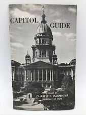 1954 ILLINOIS CAPITOL GUIDE Charles F Carpentier Sec of State Travel Booklet Map picture